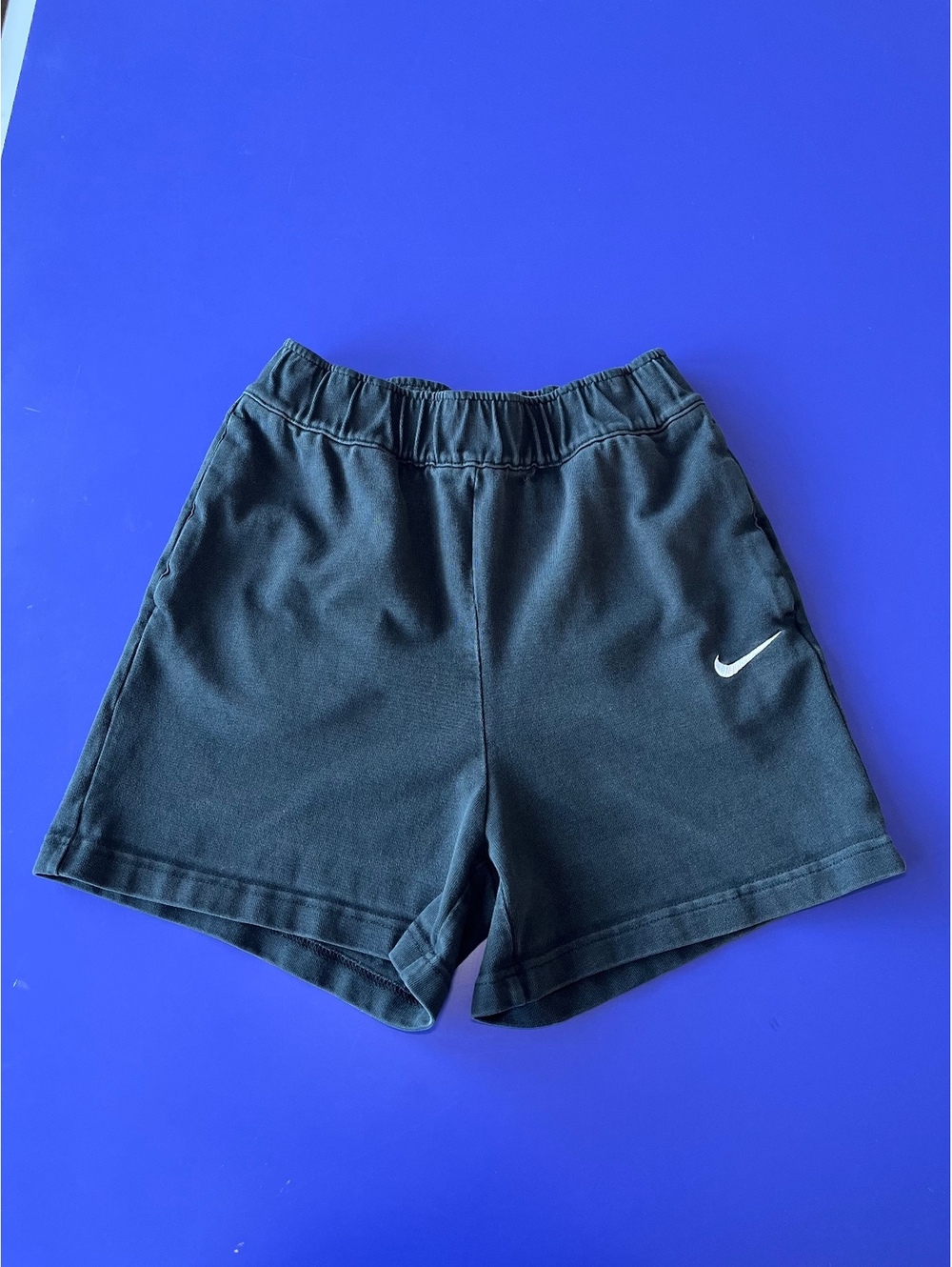 Nike Women's Faded Black Athletic Shorts XS high waisted 100% Cotton